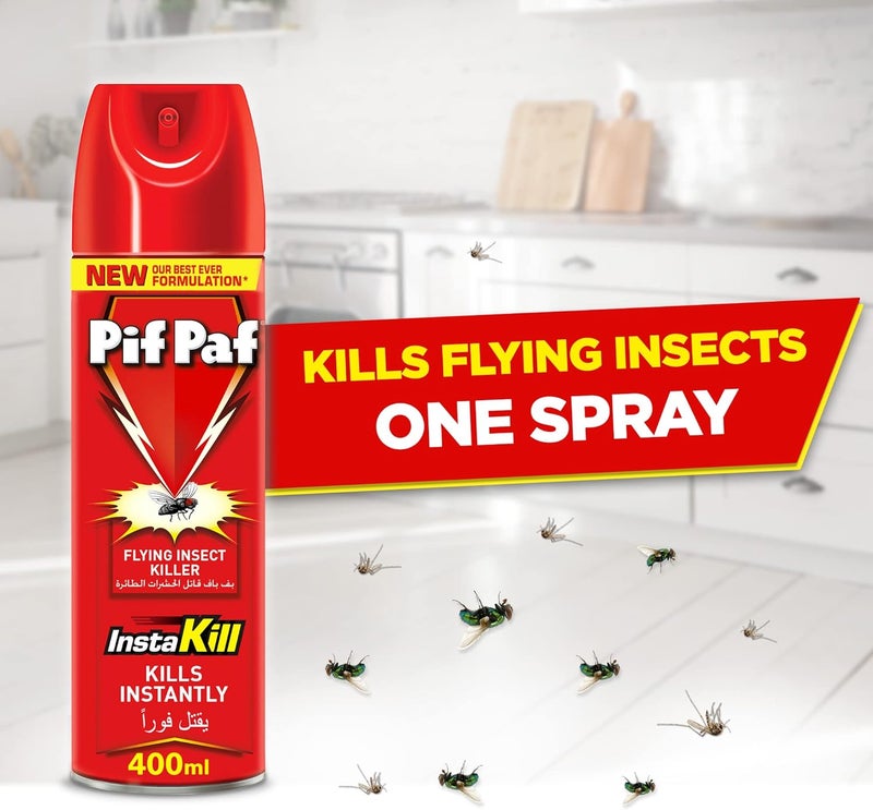 Pif Paf Mosquito & Fly Killer Spray - 400 ml x 3 - Image 3